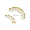 Griglie da uomo in oro Grillz set di denti gioielli hip-hop di alta qualità otto 8 denti superiori sei 6 griglie inferiori