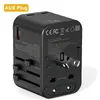 Power Cable Plug 65w Dual -Type C Универсальный адаптер Travel Adapter Gan Зарядка с Eu AU US UK Plug и USB 30W Fast Phone Charger ПК 230701