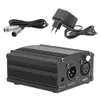 Mixer 48v fantoomvoeding voor Bm 800 condensatormicrofoon opnameapparatuur Eu-stekker microfoon fantoomvoeding en adapter 2,5 m XLR-audiokabel