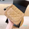 Yaz Klasik Mini Flep Square Bag Lüks Tasarımcı Kadınlar Ez Altın Top Zincirleri Ayarlanabilir Omuz Kayışı Crossbody Sacoche El Çantaları 17cm