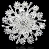 Broche de cristal de strass claro tom de prata flor meninas broche de moda corsage casamento buquê de noiva pinos broches B634