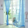 Curtain 1PC 80x200cm Pure Color Tulle Door Window Bedroom Drape Panel Sheer Scarf Valances D731