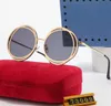 Klassiker Luxus runde Sonnenbrille Designer Mann Frau lässige Mode Sonnenbrille UV400 Strahlenschutz Metallrahmen Mann Reisen wasserdichte Sonnenbrille