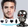 Máquinas de afeitar eléctricas Máquina de afeitar eléctrica multifuncional para hombres Máquina de afeitar con forma de calavera Cortadora de cabello calva 5 en 1 Trimmer para hombres Multiusos 230701