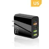 شحنات الهاتف الخليوي 65W محول الشحن السريع USB C PD 20W PD15W TYPE-C Charger 3.1a مزدوج QC3