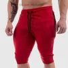 Shorts masculinos Shorts de treino de verão com cordão Joggers 3/4 na altura do joelho Algodão Sport Running Homme Bermuda Calça de moletom curta casual Z230703