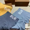 Designer Luxury burbrery Mens Classic Underwear Solid Color Boxer Pants Cotton Breathable Personalized Comfortable Underpants Three piece With Box