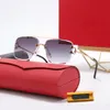 Óculos de sol atacado óculos de sol polarizados designer de luxo carti óculos para mulher luxurys designers cabeça de leopardo sem moldura perna de madeira mens sunglasse