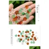 Stone About 9Mm Carved Flower Agate Loose Beads Naked Stones Diy Hairpin Jewelry Acc Drop Delivery Dhp9K