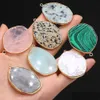 Charms Irregar Healing Labradorite Amazonite Turquoise Stone Rose Quartz Crystal Pendant Diy Necklace Women Fashion Jewelry Finding Dhxj8