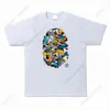 Designer Mens T-shirts Tees Side Double Sided Camouflage Shark Tshirts Clothes Graphic Colorful Cashew Lightning Luminous Cotton Shirts