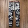 Nowe zabytkowe dżinsy dżinsowe Slim Fit Disterted Denim Joggers for Men Brand 2 Kolor Spodni plus rozmiar 42231N