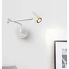 Modern Adjustable Swing Long Arm LED Lamps Touch Sensor Internal Wall Washer Household Bedside Switch Decor Sconce LightsHKD230701