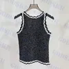 Femmes Tricot Réservoirs Strass Lettre T Chemises Vintage Dames T-shirts D'été Sexy Camisoles Haute Qualité Vêtements