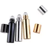 All-match Roller Ball Essential Oil Bottles Electroplated UV Travel Mini Separate Perfume Bottles Cosmetics Container Lotion Spray Atomizer