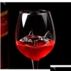 Kieliszki do wina czerwone - ołów tytanowo -kryształowy kieliszek elegancja oryginalny rekin z długim łodygowym szklanym oprogramowaniem NH0x5 Drop dostawa Home G Otuol