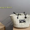 Womens Deaigners Mini Basket Tote Bag di paglia per le donne Borsa Summer One Shoulder Designer Travel Simple Basket Fashion Shopping Bags CJD2307037