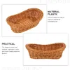 Dinnerware Sets Desktop Organizer Shelf Home Square Wicker Plastic Fruits Container Storage Hand Household Baskets