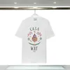Casa Designer Fashion Clothing Tees Tshirts New Casablanca Fairy Tales Castle Print Double Yarn Pure Cotton Casual Short Sleeve T-shirt for Men Women 2030