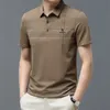 Polo da uomo Hazzys Polo causale Corea Golf Estate Stampa a righe Bottoni Abbigliamento Business Uomo Streetwear Manica corta T Shirt Top 230703