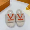 Slippers 2022 Women plus fluffy cashmere slippers luxury brand Designer shoes warm indoor flip flops fashion anti slip Flat comfort T230703