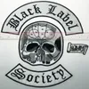 Ensemble excellent 4pc dos ensemble Black Label Society brodé fer Patch Biker veste cavalier gilet Patch fer sur n'importe quel vêtement Mode257r