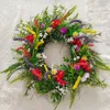 Andra evenemangsfest levererar bröllop konstgjorda blommor Texas Wildflower Wreath Spring Summer Decoration Home Office Doorway Indoor Fake Flower 230701