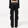 Pantalon femme haute qualité luxe Multi poche Cargo 2023 mode élégant Streetwear femmes pantalon droit Y2K