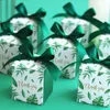 Confezione regalo Set di scatole per imballaggio di foglie di palma personalizzate per matrimoni Baby Shower Bomboniere Festa di compleanno Forniture natalizie Eid Mubarak 230701