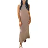 Casual Jurken Dames Haak Gebreid Mouwloos Slim Fit Potlood Lange Bodycon Dress Party Clubwear Beach Cover Up