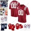 Ncaa aangepaste Ole Miss Rebels College voetbalshirts Eli Manning Jersey Donte Moncrief Mike Wallace Evan