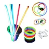 Glow Sticks Bracelets Colliers Rave Rave Neon Multi Color Flashing Light Stick Fiesta Concert Dance Prom Festival Home Friends Party A1784052