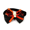Cat Collars Leads Halloween Pet Bow Tie Pets Dogs Cats Pumpkin Ghost Witch Collar Bowknot Holiday Grooming Supplies Drop Delivery Dhnuu