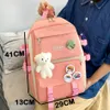 Sacs de taille 5 pièces Kawaii toile cartable pour adolescentes collège mignon sac à dos sac à main grande capacité cartable étudiant Shopper sac à dos 230703