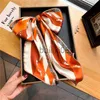 Scarves Luxury Long Silk Scarf Female Animal Horse Print Thin Narrow Scarf Bag Hair Band Ribbon Scarfs Women Neckerchief J230703