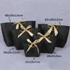 Gift Wrap Large Size Gold Present Box For Pajamas Clothes Books Packaging Handle Paper Bags Kraft Bag With Handles Dec 230701