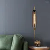 Wandlamp Creatieve Minimalistische Woonkamer Achtergrond Alle Koper Postmodern Licht Luxe Slaapkamer Nachtkastje Glas