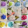 Decorative Flowers Wreaths 30Pcs/Lot Hydrangea Head Diy Flower Centerpieces Background Home Decor Drop Delivery Garden Fes Dhjt2