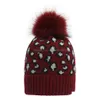 Chapéus de festa Orelha Quente Bola de Pele de Mink Grosso Feminino Menina Outono Inverno Sklies Gorros Chapéu Boné Leopardo Elástico Acessórios de Moda Drop Deliv Dhkbe