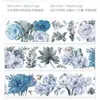 Anteckningar The Aroma of Cool Blue Flower Washi Pet Tape Planner DIY Card Making Scrapbooking Plan Decorative Sticker 230701