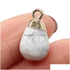 Charms Delicate Waterdrop Natural Stone Chakra Teardrop Formhänge