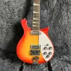 Custom Grand Ricken 600 Electric Guitar Solid Body Cherry Sunburst Color R Tail System Bridge