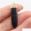 Charms Natural Stone Chakra Hexagon Shape Pendum Pendant Quartz Healing Reiki Crystal Finding Diy Necklaces Women Delicate Jewelry D Dhmxq