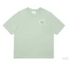 Camisetas de verano para hombre Camisetas de diseñador de manga corta Amis Cuello redondo Hip Hop Camiseta bordada Corazón suelto Top Lgpu