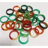 Band Ringen 6Mm Brede Streep Groen Geel Glas Crystal Agaat Jade Ring Sieraden Vinger Voor Vrouwen Mannen Drop levering Dhxe7