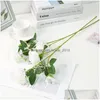 Couronnes De Fleurs Décoratives Fleur De Pivoine Artificielle 3 Têtes Longues Tige En Plastique Soie Garden Party Bouquet De Mariage De Mariée Decorcoratio Dhunh