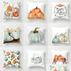 Pillow Case Thanksgiving Farmhouse Fall Throw Pillowers Autumn Harvest Halloween Pumpkin Printed Cushion Drop Delivery Home Garden T Dhjs7