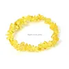 Perlé Naturel Gem Pierre Strand Bracelet Irregar Cristal Brisé Stretch Puce Perles Filets Bracelets Bracelets Bracelet À Quartz Pour Les Femmes Dh3G8