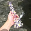 10 pouces bécher en verre rose bong narguilé tuyau d'eau en verre épais unique mignon grand verre dab rig