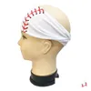 Acessórios para o cabelo Moda Softball Sports Sweat Ball Headbands Girls Yoga Fitness Women Prints Bandanas Wide Running Baseball Hairba Dhtar